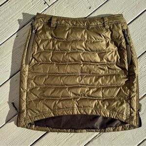 SKHOOP medium M ladies winter athleisure down skirt olive mid thigh knee midi
